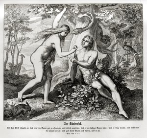 Upadek, Genesis autorstwa Julius Schnorr von Carolsfeld