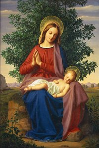 Madonna z Dzieciątkiem, 1855 autorstwa Julius Schnorr von Carolsfeld