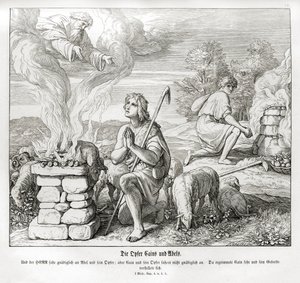 Ofiary Kaina i Abla, Księga Rodzaju autorstwa Julius Schnorr von Carolsfeld