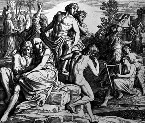 Grzeszące anioły autorstwa Julius Schnorr von Carolsfeld