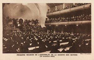 Album " Jack Bosio - Kampania Wojenna 1917-1920": Pierwsze spotkanie Kompanii Narodów Zjednoczonych w Genewie 15 listopada autorstwa Jullien F. H.