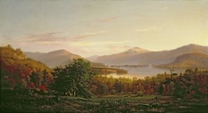 Widok na jezioro George autorstwa Junius R. Sloan