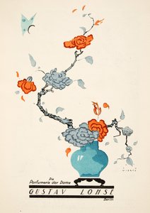 Reklama perfum Gustav Lohse, Perfumy dla kobiet, ze Stylu, wyd. 1922 (druk pochoir) autorstwa Jupp Wiertz