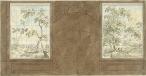 Projekt ściany w sali Jana de Groota, Keizersgracht 187