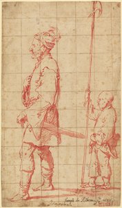 Potentat w towarzystwie swojego halabardnika autorstwa Jusepe de Ribera