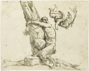 Kupidyn karzący satyra autorstwa Jusepe de Ribera