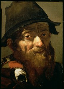 Głowa starca, fragment Portret starca z cebulą, olej na płótnie, fragment 91076