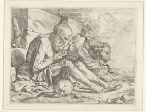 Czytanie św. Hieronima autorstwa Jusepe de Ribera