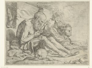 Czytanie św. Hieronima autorstwa Jusepe de Ribera
