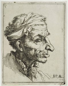 Mała groteskowa głowa autorstwa Jusepe de Ribera