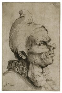 Duża groteskowa głowa autorstwa Jusepe de Ribera