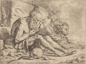 Święty Hieronim czytający autorstwa Jusepe de Ribera
