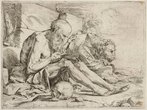 Czytający święty Hieronim autorstwa Jusepe de Ribera