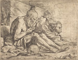 Święty Hieronim czytający autorstwa Jusepe de Ribera