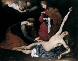 Święty Sebastian uzdrowiony przez święte kobiety autorstwa Jusepe de Ribera