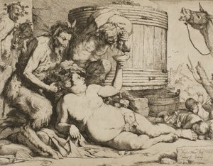 Silenus przy kadzi z winem autorstwa Jusepe de Ribera