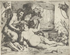 Silenus przy beczce wina autorstwa Jusepe de Ribera