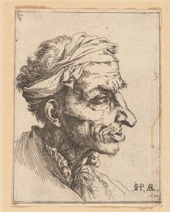 Mała groteskowa głowa autorstwa Jusepe de Ribera