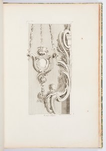 Lampa kościelna, płyta 83, z Oeuvres de Juste-Aurèle Meissonnier (dzieła Juste-Aurèle Meissonnier) autorstwa Juste Aurèle Meissonnier