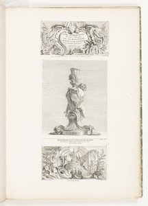 Ornamenty Książki wymyślone i narysowane przez J.A. Meissonniera Architekta, Rysownika Sypialni i Gabinetu DU ROI, pl. 20 w Dziełach Juste-Aurèle Meissonnier