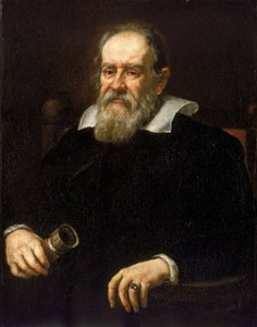 Portret Galileusza znanego jako Galileo Galilei, włoskiego astronoma (1564-1642) Malarstwo szkoły Sustermanów. autorstwa Justus (school of) Sustermans