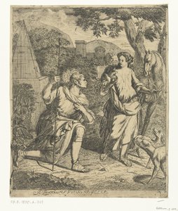 Scena duszpasterska umieszcza Granida w Daifilo autorstwa Justus Brouwer