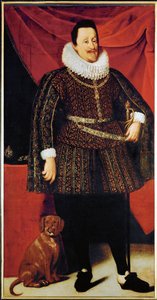 Cesarz Ferdynand II, mąż Marii Anny Bawarskiej i Eleonory Gonzagi ... (olej na płótnie) autorstwa Justus Sustermans