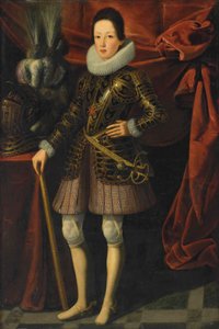Portret młodego Ferdynanda II Medyceusza (1610-1670), wielkiego księcia Toskanii, w zbroi autorstwa Justus Sustermans