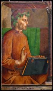 Portret Dantego Alighieri 1265-1321, 1476 autorstwa Justus van Gent