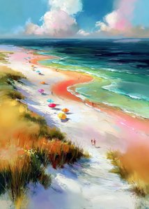 Kolorowy dzień na plaży autorstwa Justyna Jaszke