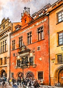 Zabytkowa fasada w Pradze
