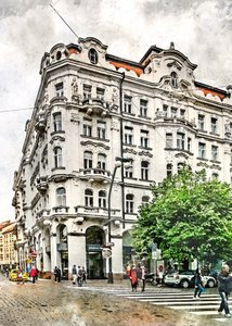 Ozdobny zakątek miasta autorstwa Justyna Jaszke