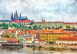 Widok na Zamek Praski autorstwa Justyna Jaszke