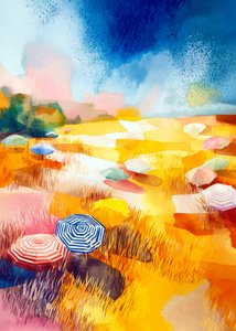 Parasole „Sunny Field” autorstwa Justyna Jaszke