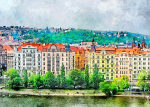 Tętniące życiem miasto nad rzeką