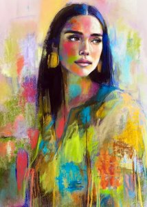 Portret pełnej życia kobiety autorstwa Justyna Jaszke