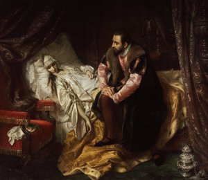 Śmierć Barbary Radziwiłłów autorstwa Józef Simmler