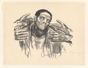 Mężczyzna i cztery ręce Pół Rosji (tytuł oryginalny) autorstwa Käthe Kollwitz (signed by artist)