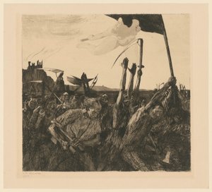 Zamieszanie (5. stan) autorstwa Käthe Kollwitz