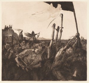 Zamieszanie (Uproar) autorstwa Käthe Kollwitz