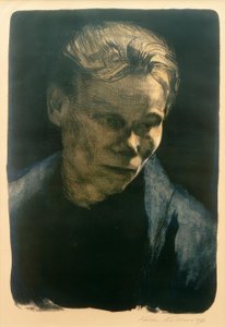 K. Kollwitz, portret robotnicy w połowie długości autorstwa Käthe Kollwitz