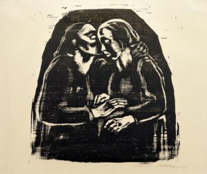 K. Kollwitz, Maria i Elżbieta III autorstwa Käthe Kollwitz