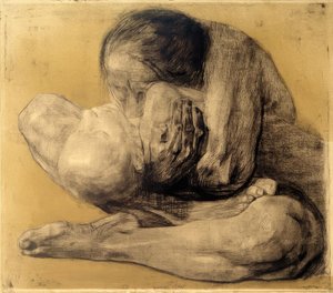 Käthe Kollwitz, kobieta z martwym dzieckiem / 1903
