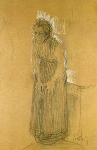 Śmiejąca się kobieta autorstwa Käthe Kollwitz