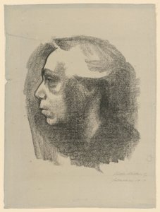 Autoportret (wersja pierwsza) autorstwa Käthe Kollwitz