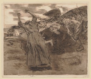 Arkusz nr 5 z cyklu „Wojna chłopska” autorstwa Käthe Kollwitz