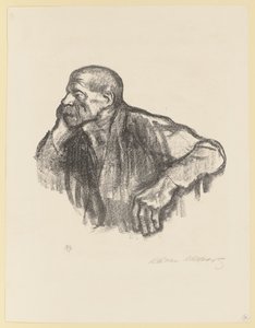 Pracownik siedzący autorstwa Käthe Kollwitz
