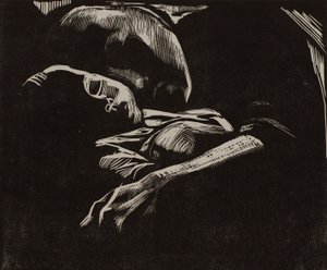 Śpiąca kobieta z dzieckiem autorstwa Käthe Kollwitz