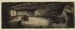 Scena z "Germinala" (4. stan) autorstwa Käthe Kollwitz