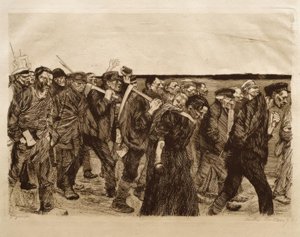 Pociąg tkacki autorstwa Käthe Kollwitz